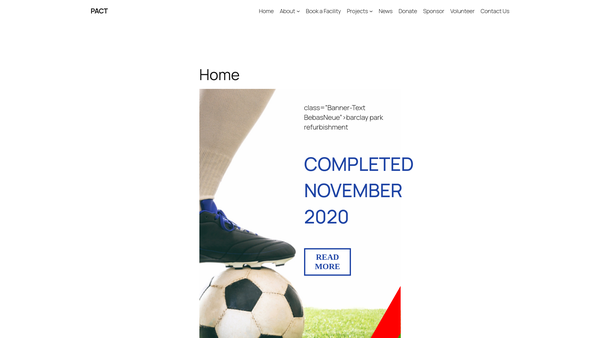 Screenshot of the Peterhead Area Community Trust (SCIO) website