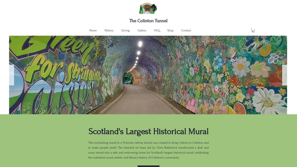 Screenshot of the The Colinton Tunnel website