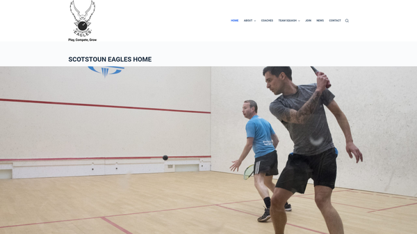 Screenshot of the The Scotstoun Eagles website