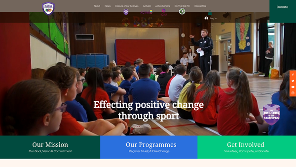 Screenshot of the The Fair Play Foundation website
