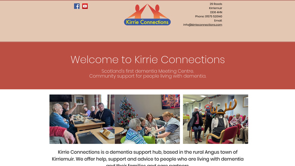Screenshot of the KirrieConnections website