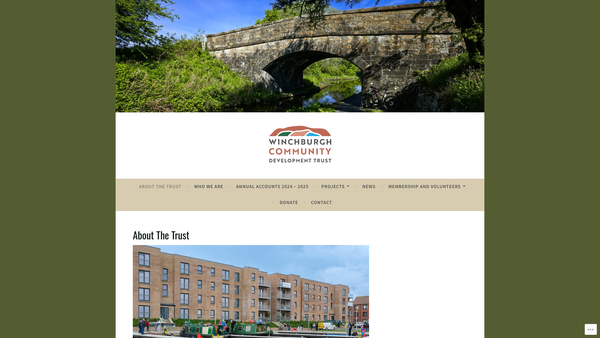 Screenshot of the Winchburgh Community Development Trust SCIO website