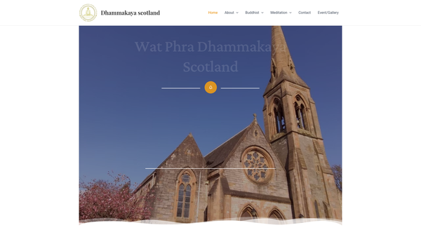 Screenshot of the Meditation Centre of Glasgow website