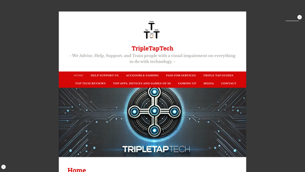 Screenshot of the Triple Tap Tech website