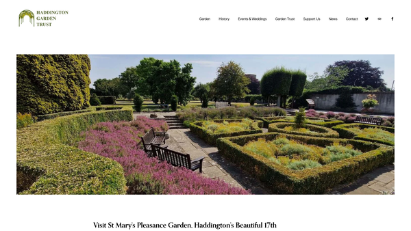 Screenshot of the The Haddington Garden Trust SCIO website