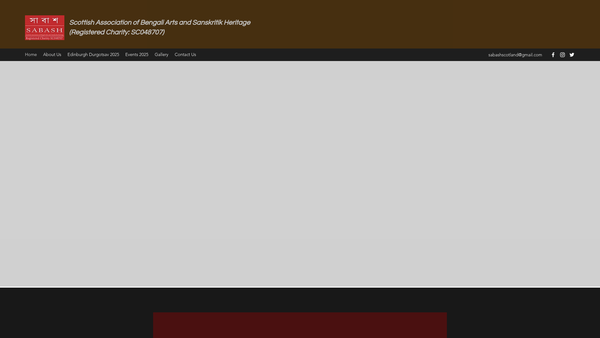 Screenshot of the Sabash website