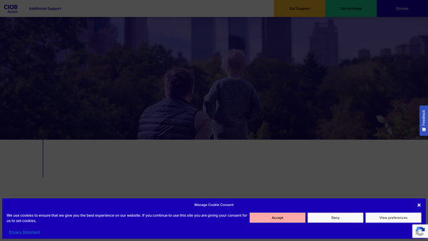 Screenshot of the The Chartered Institute of Building Benevolent Fund website