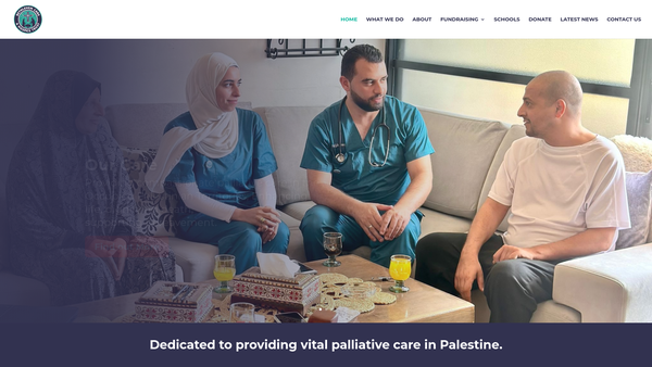 Screenshot of the Bethlehem Care and Hospice Trust website