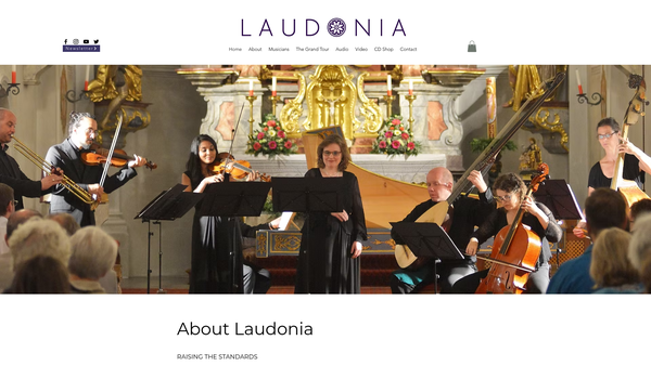 Screenshot of the Laudonia  SCIO website