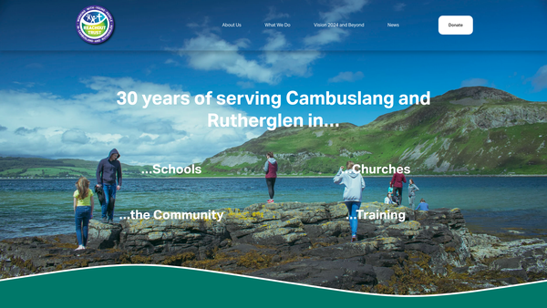 Screenshot of the Cambuslang and Rutherglen Christian Reachout Trust SCIO website
