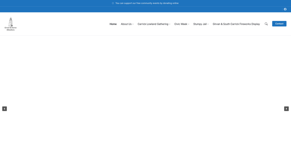 Screenshot of the Girvan & District Attractions (SCIO) website