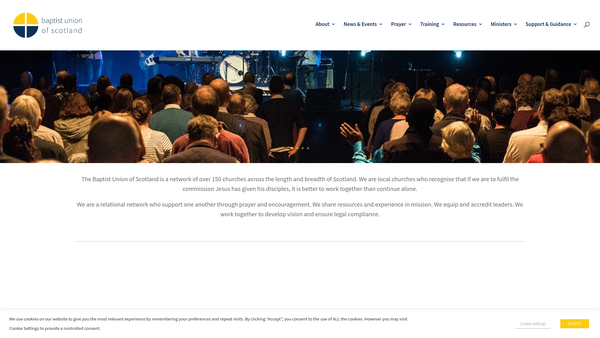 Screenshot of the The Baptist Union of Scotland website