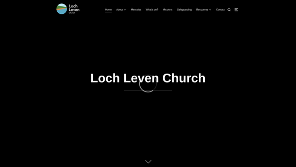 Screenshot of the loch Leven Church website