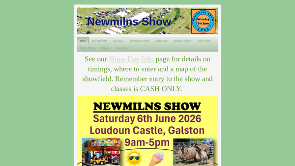 Screenshot of the Loudoun and Galston Agricultural Association SCIO website