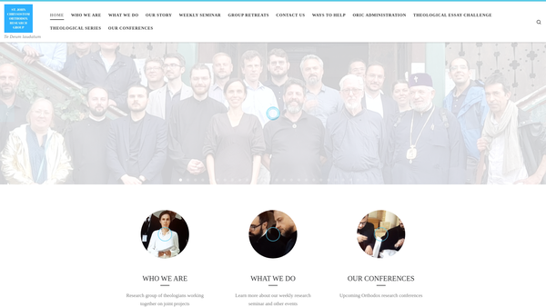 Screenshot of the Orthodox Research Institute of St John Chrysostom SCIO website