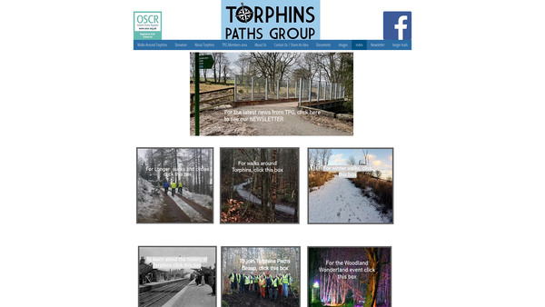 Screenshot of the Torphins Paths Group SCIO website