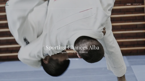 Screenshot of the Sporting Chances Alba website