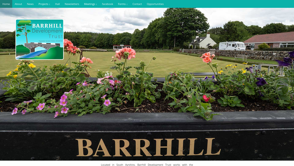 Screenshot of the Barrhill Development Trust website
