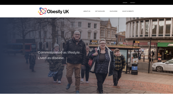 Screenshot of the Obesity UK website
