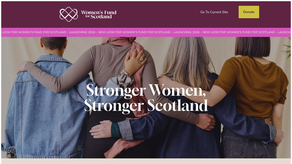 Screenshot of the Women's Fund for Scotland website