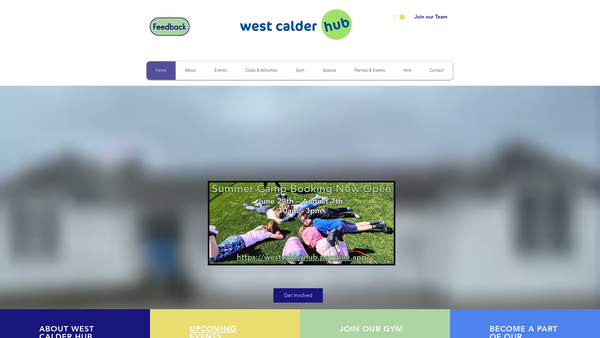 Screenshot of the West Calder Community Education Association SCIO website