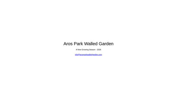 Screenshot of the Aros Park Historic Walled Garden (SCIO) website
