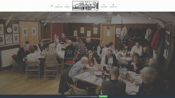 Screenshot of the Harburn Village Hall SCIO website