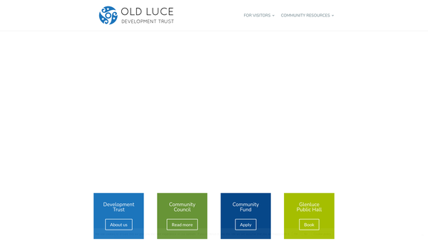 Screenshot of the Old Luce Development Trust website