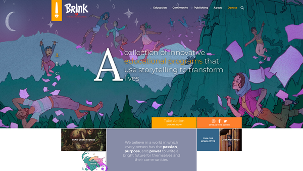 Screenshot of the Brink Literacy Project website