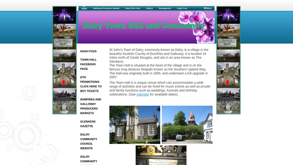Screenshot of the St John's Town of Dalry Town Hall SCIO website