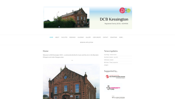 Screenshot of the DCB Kessington SCIO website