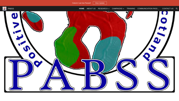 Screenshot of the Positive and Active Behaviour Support Scotland website