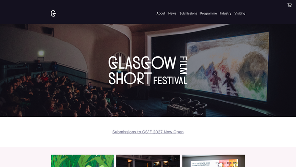 Screenshot of the Glasgow Short Film Festival website