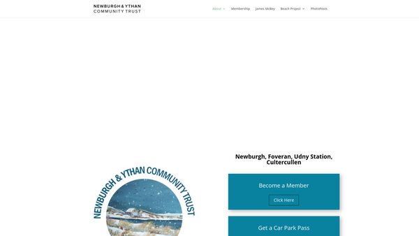 Screenshot of the Newburgh and Ythan Community Trust SCIO website