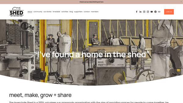Screenshot of the The Inverclyde Shed website
