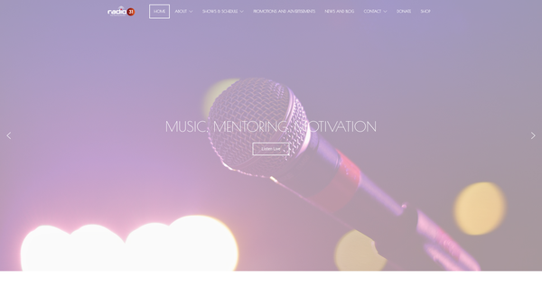 Screenshot of the Radio31 website