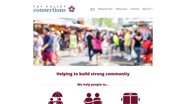 Screenshot of the Tay Valley Timebank website