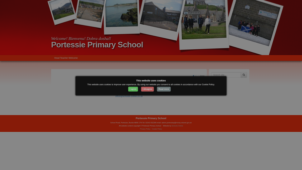 Screenshot of the Portessie Primary School Parent Support Group website