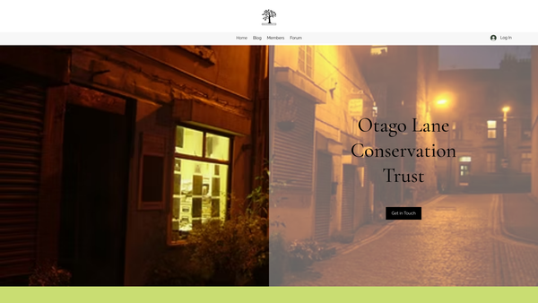 Screenshot of the Otago Lane Conservation Trust website