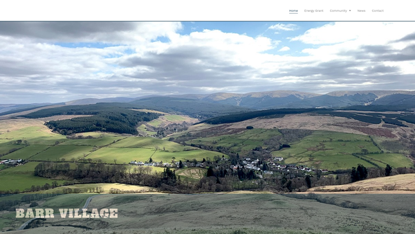 Screenshot of the Barr Community SCIO website
