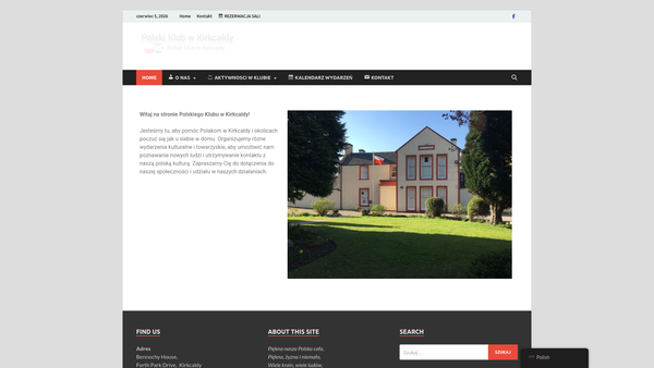 Screenshot of the Bennochy Community Hub SCIO (Kirkcaldy Polish Club) website