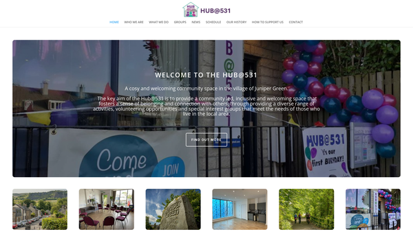 Screenshot of the Pentlands Community Space website