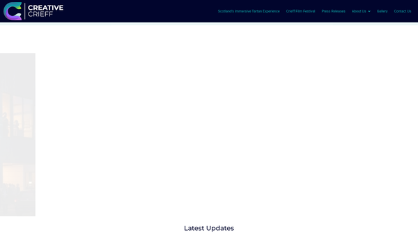 Screenshot of the Creative Crieff website
