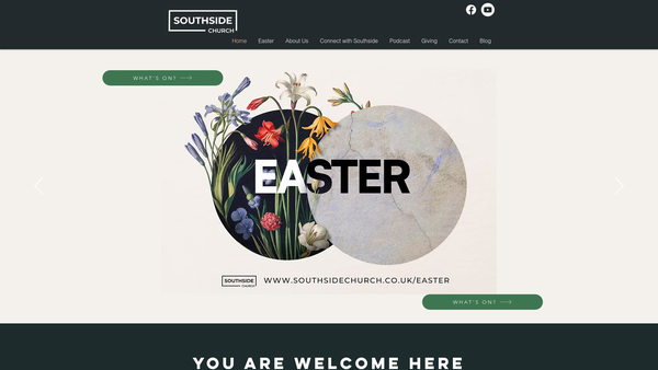 Screenshot of the Southside Church SCIO website