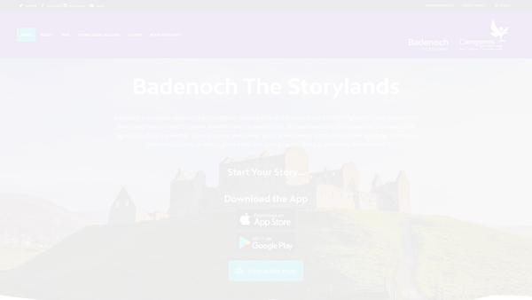 Screenshot of the Badenoch Heritage (SCIO) website