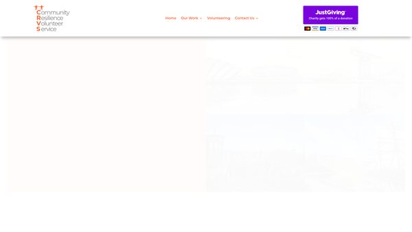 Screenshot of the Community Resilience Volunteer Service website