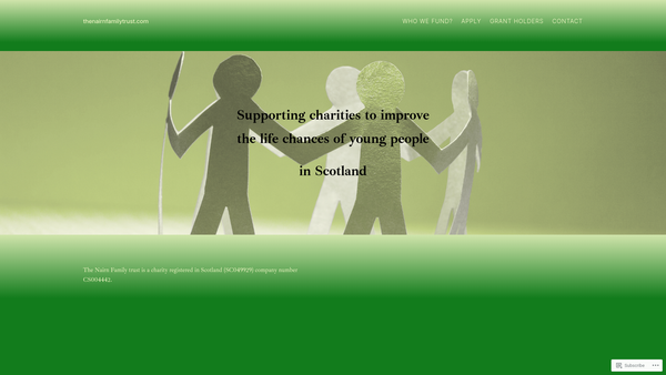 Screenshot of the Nairn Family Trust website
