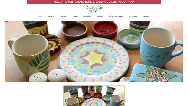 Screenshot of the The Clay Studio (Inverness) website