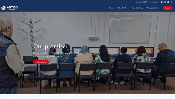 Screenshot of the ANYiSO SCIO website