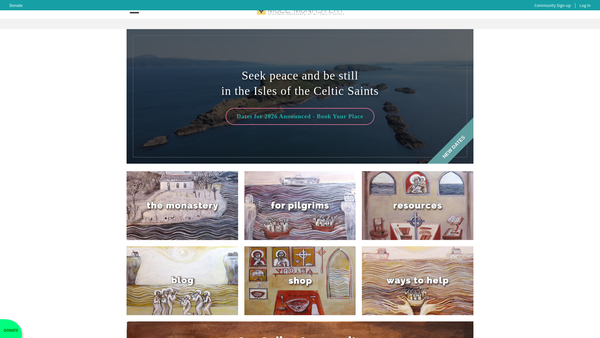 Screenshot of the The Orthodox Monastery of all Celtic Saints website